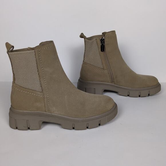 BLONDO Bandit Ankle Boots Beige Cow Suede Leather Waterproof Women's 6 - Picture 3 of 9